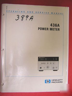 Hp 436A power meter operating and service manual