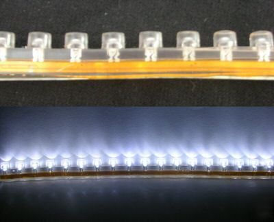 3,white 24CM pvc neon light strip 12V waterproof led 