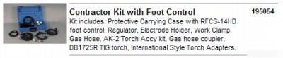 Miller 195054 contractor kit with foot control
