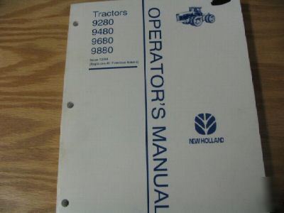 New holland 9280 9480 9680 9880 operators manual