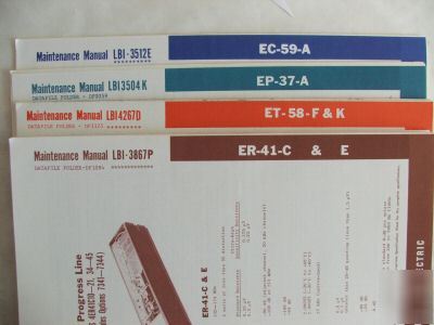 General electric mastr progress line manuals -set of 4