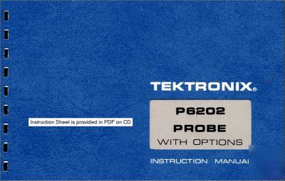 Tek P6202 probe instruction manual 070-2067-00