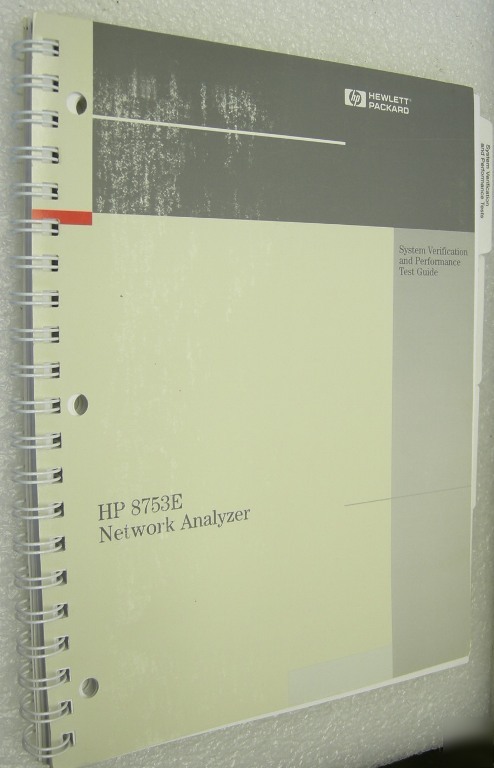 Hp 8753E network analyzer guide