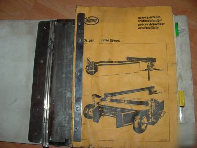 Vicon balers sprayers service manuals parts books