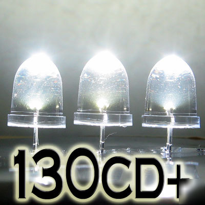 White led set of 1000 super bright 10MM 130000MCD+ f/r