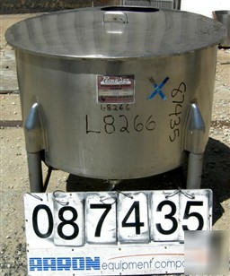 Used: perma san tank, 80 gallon, 316 stainless steel, v