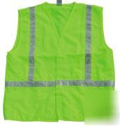 Traffix lime ansi safety vest reflective stripes pocket