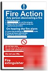 Fire exting. instruc. sign-s. rigid-200X300MM(mu-038-rf