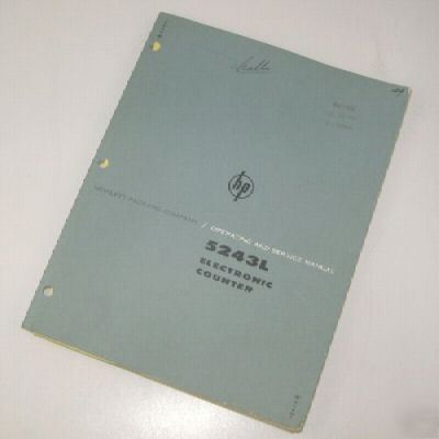Hp 5243L electronic counter op & service manual