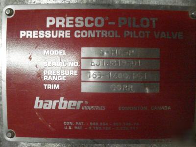 New safety systems-presco pressure control pilot barber