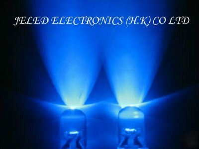 500XNEW 5MM super bright blue led lamp 10,000MCD f/ship