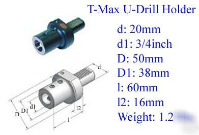 New zurn vdi 20 turning tool t-max u-drill holder