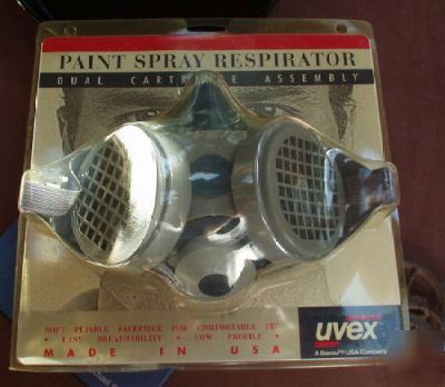  paint spray respirator by uvex, a bacou usa co. unused