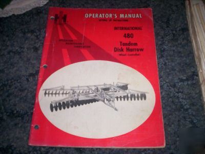Case ih 480 tandem disk harrow operators setup manual 