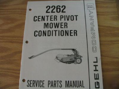 Gehl 2262 mower conditioner parts manual