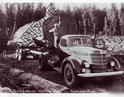 International d-series washington logging 1940 photo