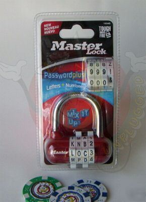New master 1534D password plus combination lock red