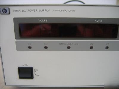 Hp agilent 6015A power supply, 500V, 5A, 1050W