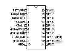 Atmel AT89C2051-24PI, microprocessors, 5