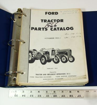  ford tractor parts book - 4 cylinder 1953