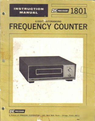 Bk 1801 frequency counter manual