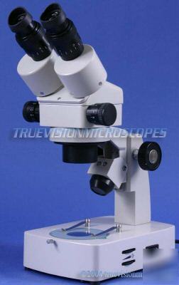 7X - 45X zoom stereo binocular light microscope w/case