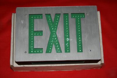 Evenlite inc double sided exit sign green led board
