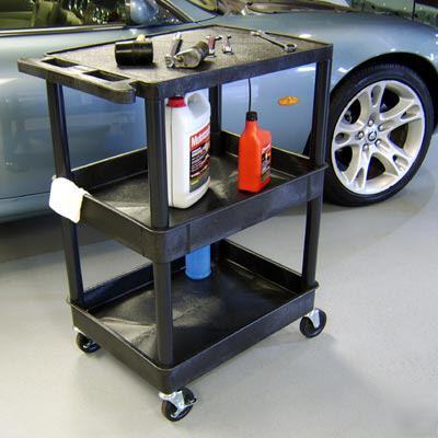 New luxor utility service cart 3 shelf tool tv table 