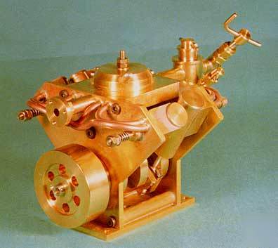 Build a v-4 oscillating cylinder engine lathe
