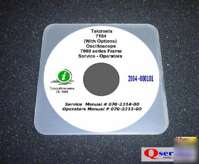 Tektronix tek 7104 service & operators manuals 2 vol +