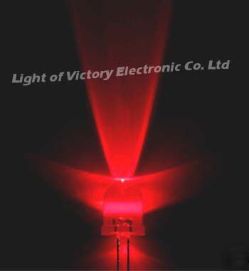 100P 8MM super bright red led lamp 40,000MCD wide angle