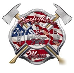 Firefighters mom decal reflective 2