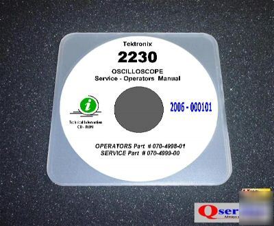 Tektronix tek 2230 oscilloscope manuals library cd