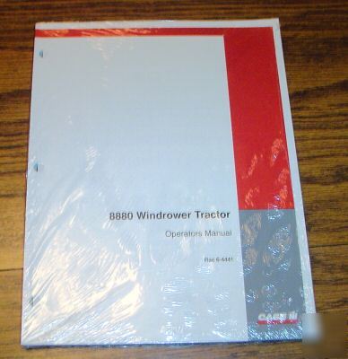 Case ih 8880 windrower tractor operator's manual