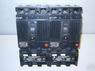 Ge molded case circuit breakers w/ fault protectors lot