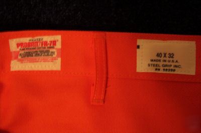 Fire flame resistant pants - steel grip inc. 40 x 32 