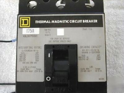 Square d KAL361751021 circuit breaker 240V 175A 3P 