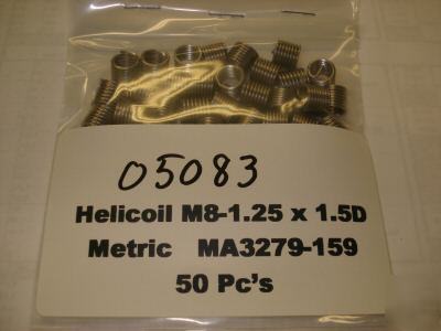 New helicoil inserts M8-1.25 x 1.5D metric 100PC's 