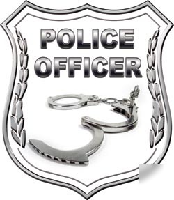 Police badge decal reflective 12