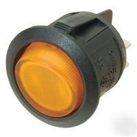 New pcb rocker switch amber illuminated mains X5
