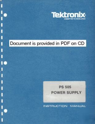 Tek tektronix ps 505 PS505 ps-505 service / op manual
