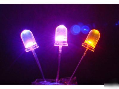 10PCS 3MM 3 color rgb led leds bulb lamp auto change