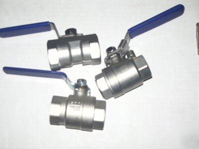 (3) stainless steel ball valves 316 