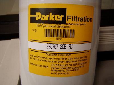 Hydraulic filter, parker filtration p/n - 928767 20B rj
