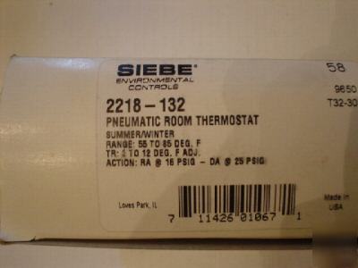 Siebe 2218-132 robertshaw pneumatic room thermostat