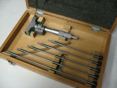 Starrett depth micrometer set - 0-6