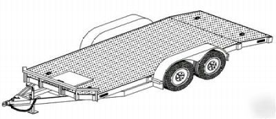 Trailer plans BB1218 18' car hauler trailer plans