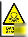 Danger asbestos sign-adh.vinyl-300X400MM(wa-065-am)