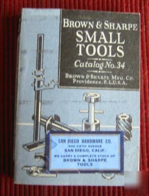 1941 brown & sharpe small tools catalog 