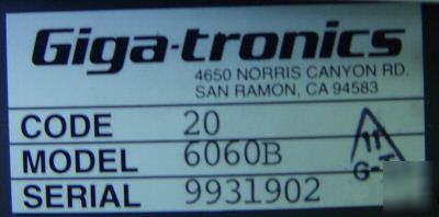 Giga-tronics 6060B 10KHZ-1.05GHZ synth signal generator